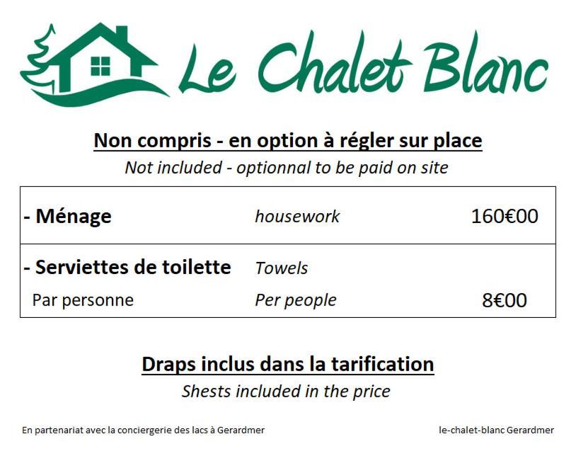 Le Chalet Blanc - Jacuzzi / Piscine / Sauna Gerardmer Ngoại thất bức ảnh